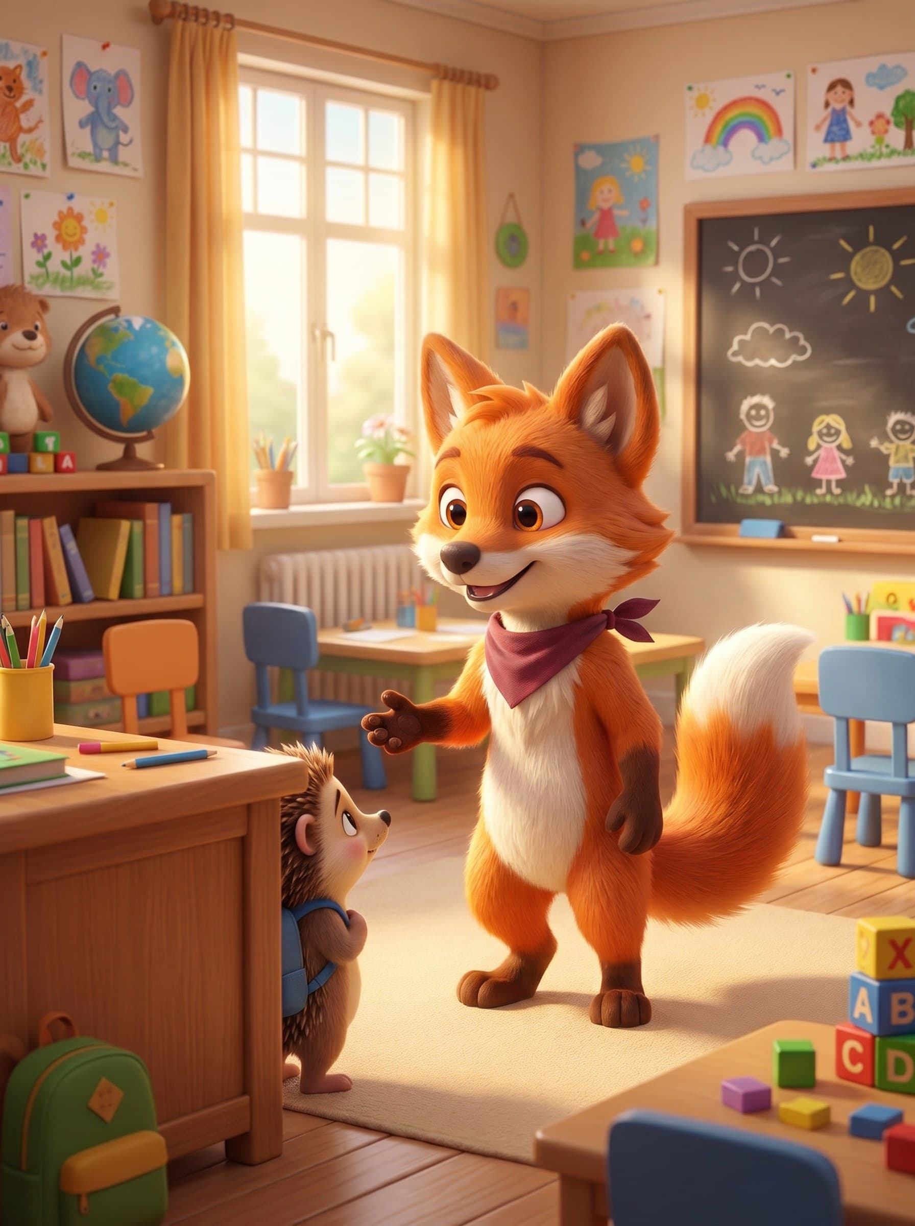 Foxi és az új barát az iskolában