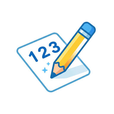 1–10-es számjegyek – Írásgyakorlat