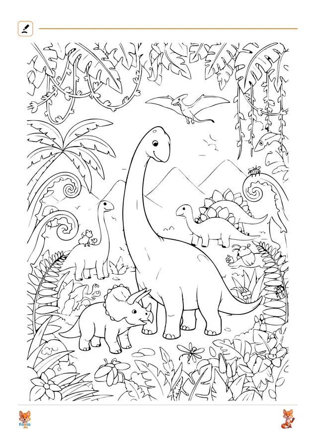 Omalovánky: Prehistorická džungle