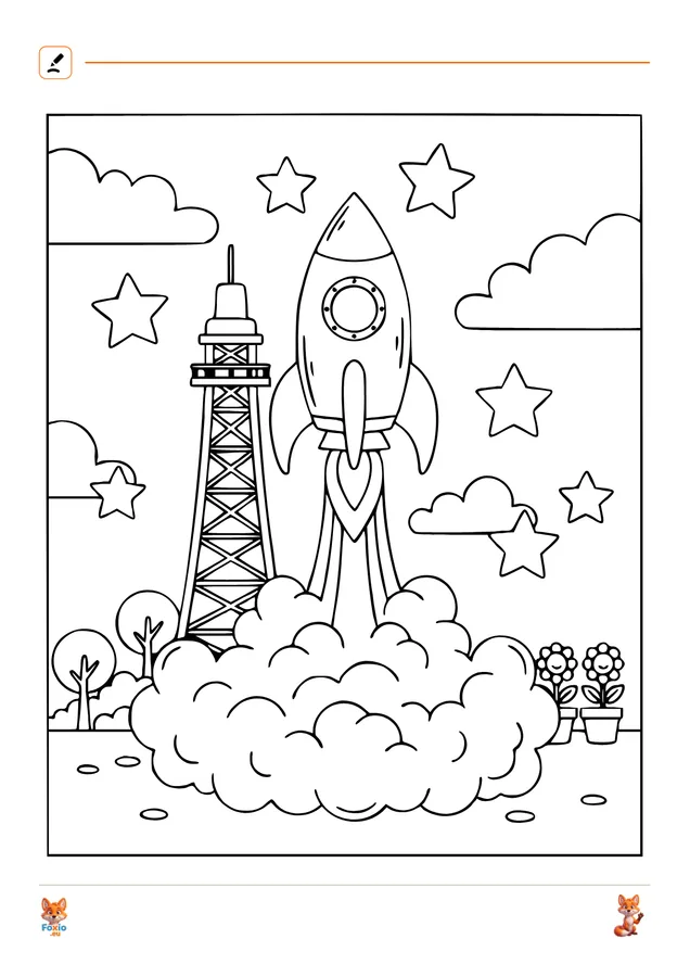 Omalovánky: Start rakety