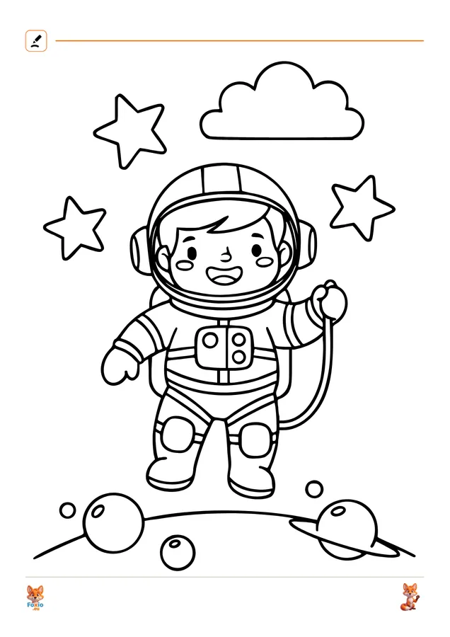 Omalovánky: Plující astronaut