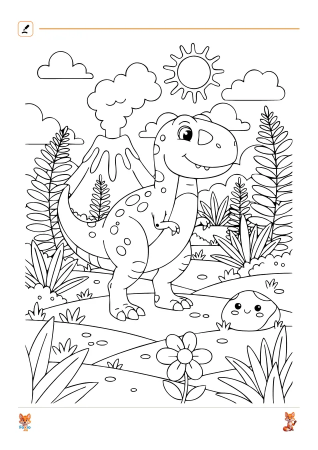 Omalovánky: T-Rex v lese