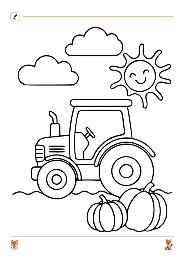 Omalovánky: Malý traktor