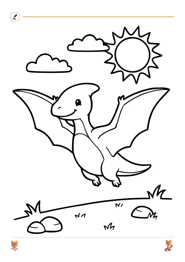 Omalovánky: Letící pterodaktyl