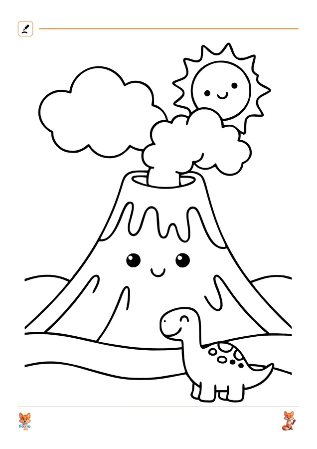 Omalovánky: Sopka