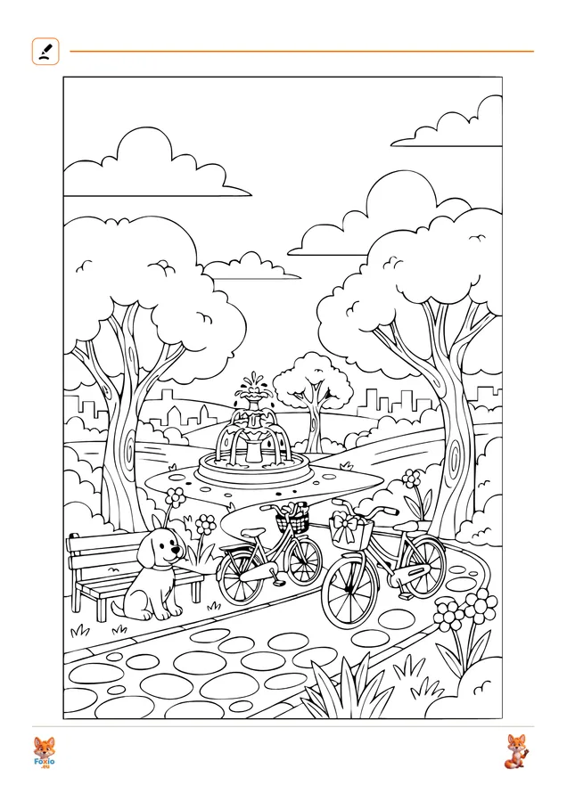 Omalovánky: Jízda v parku