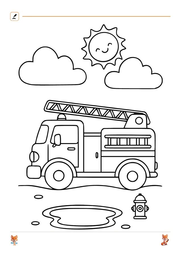 Omalovánky: Hasičské auto