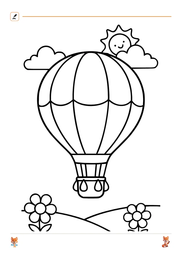 Omalovánky: Horkovzdušný balón