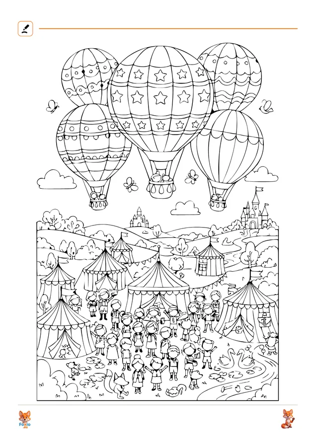 Omalovánky: Festival balónů