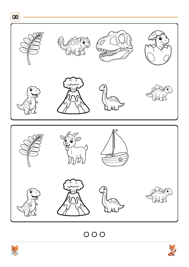 Najdi rozdíly: Dinosauři 2