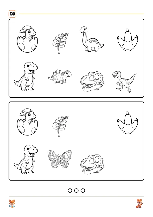 Najdi rozdíly: Dinosauři 5
