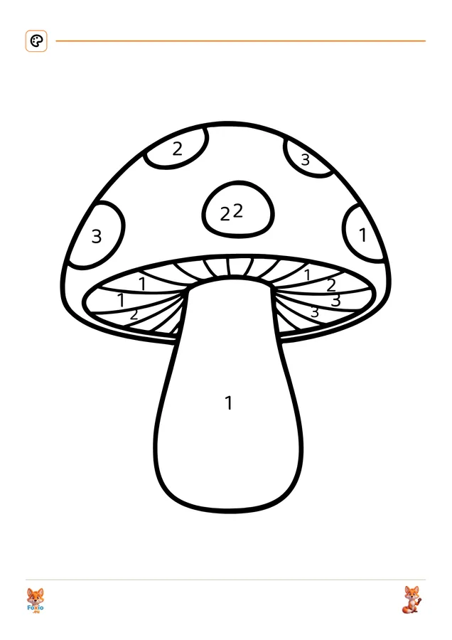 Omalovánky podle čísel: Houba