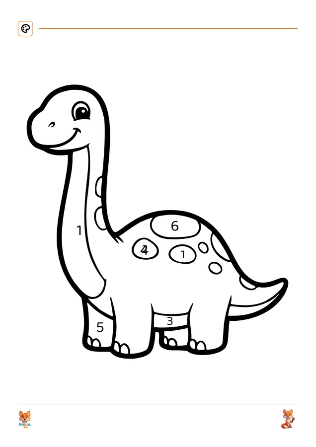 Omalovánky podle čísel: Brontosaurus