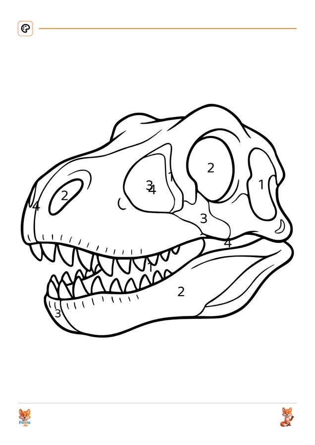 Omalovánky podle čísel: Fosilie