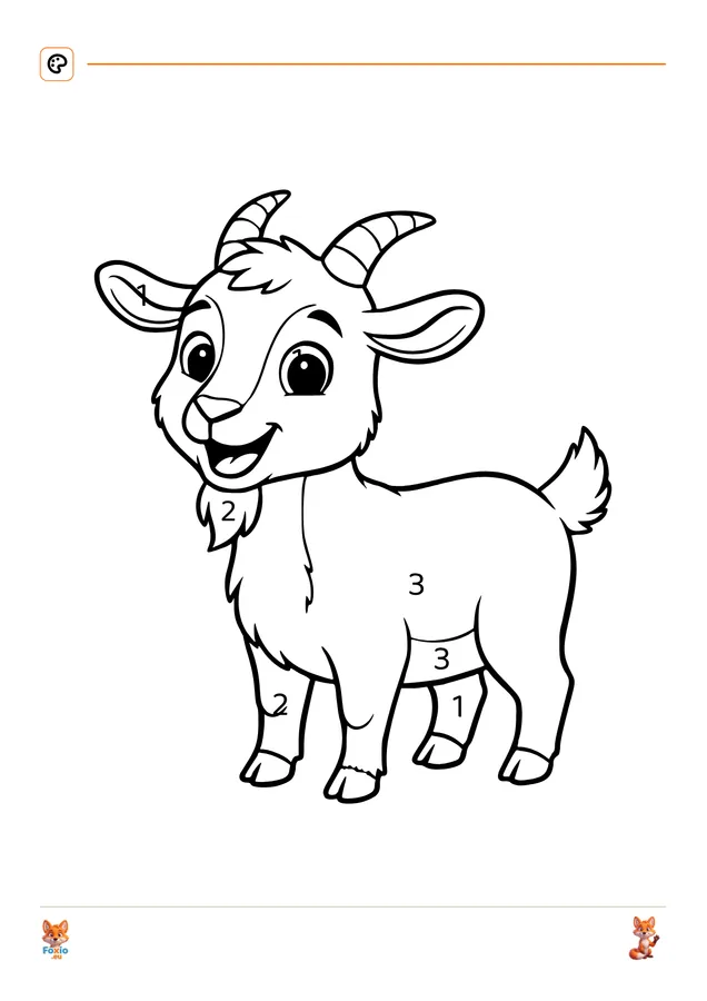 Omalovánky podle čísel: Koza