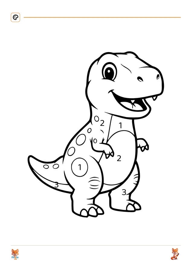 Omalovánky podle čísel: T-Rex
