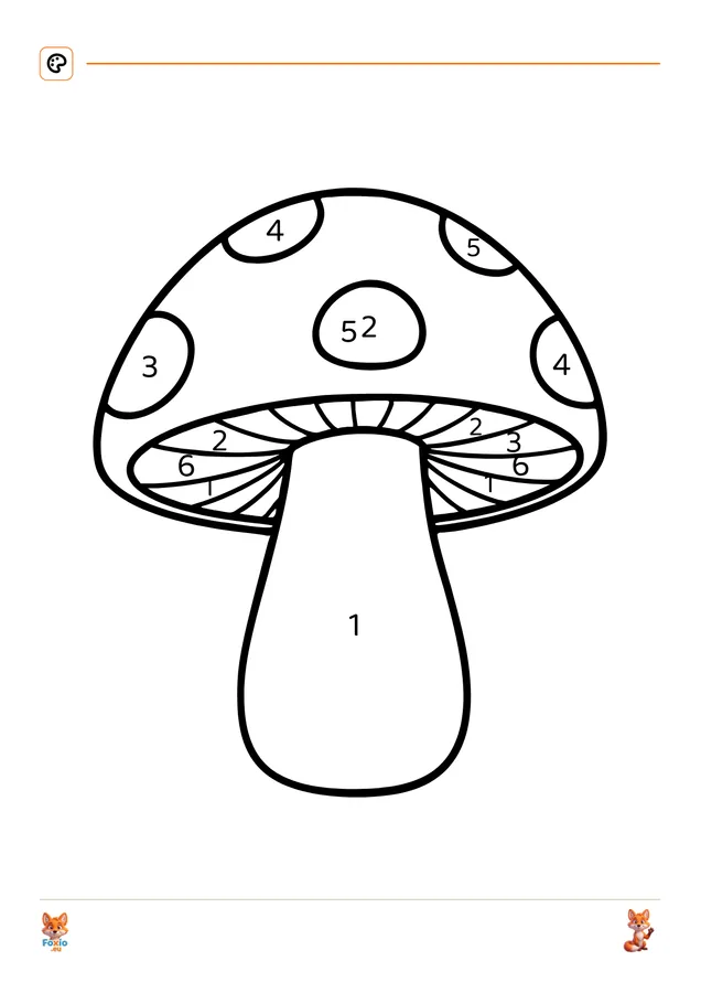 Omalovánky podle čísel: Houba 2