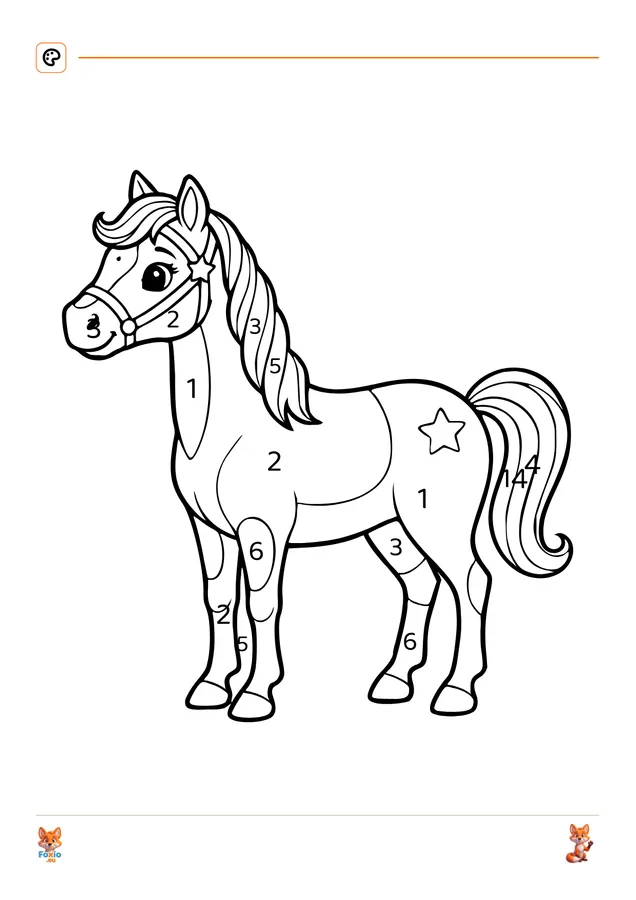 Omalovánky podle čísel: Kůň