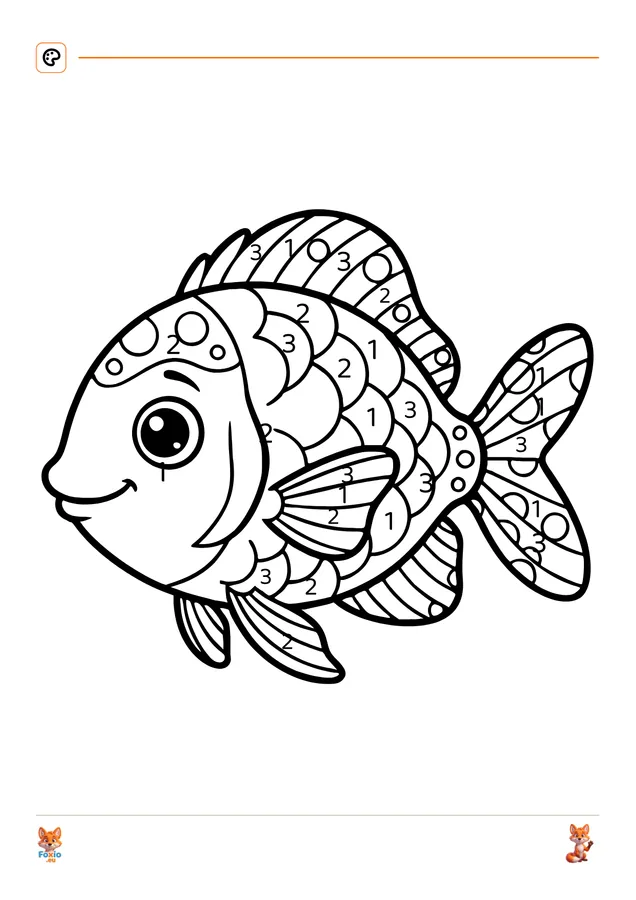Omalovánky podle čísel: Ryba
