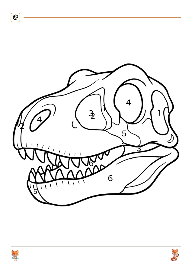 Omalovánky podle čísel: Fosilie 2