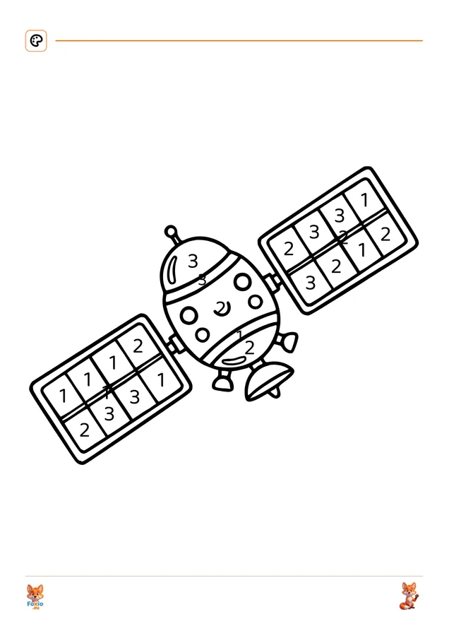 Omalovánky podle čísel: Satelit 3