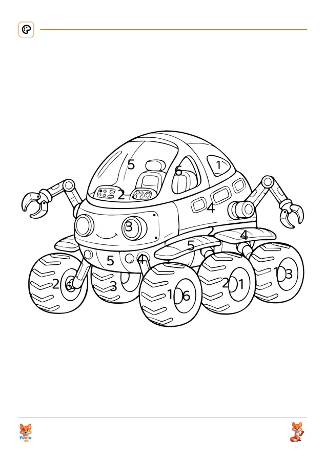 Omalovánky podle čísel: Rover