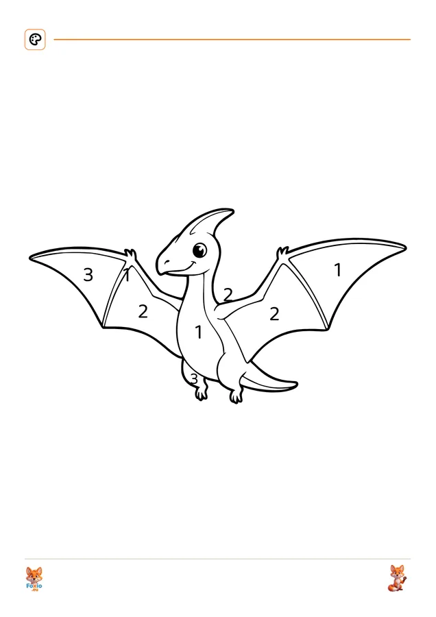 Omalovánky podle čísel: Pterodaktyl