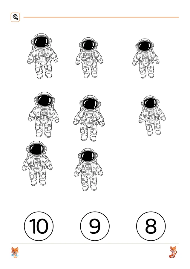 Počítání: Astronaut