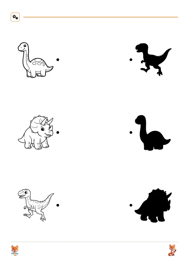 Přiřazování stínů: Dinosauři
