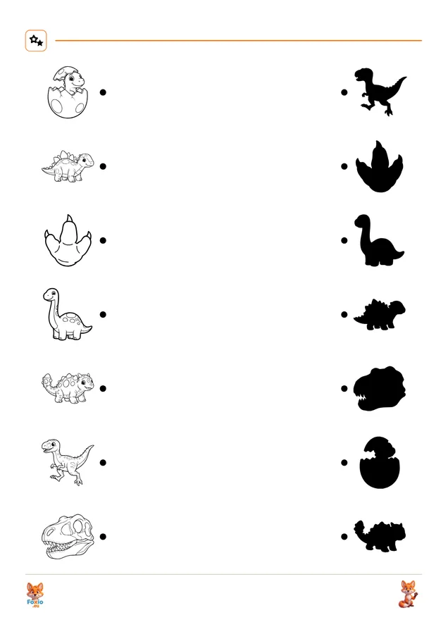 Přiřazování stínů: Dinosauři 2