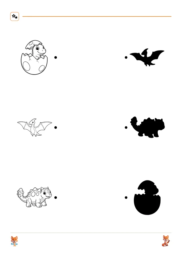 Přiřazování stínů: Dinosauři 4
