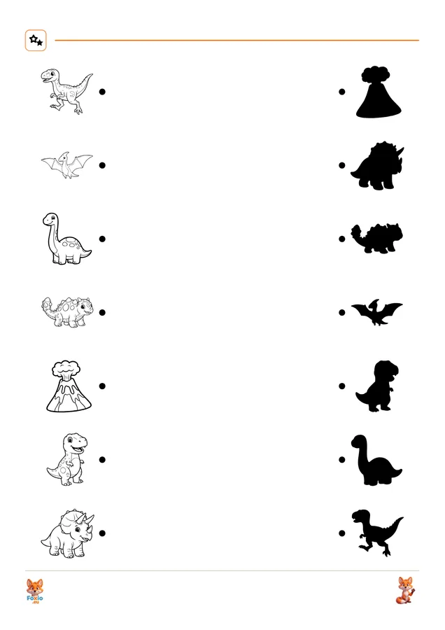 Přiřazování stínů: Dinosauři 5